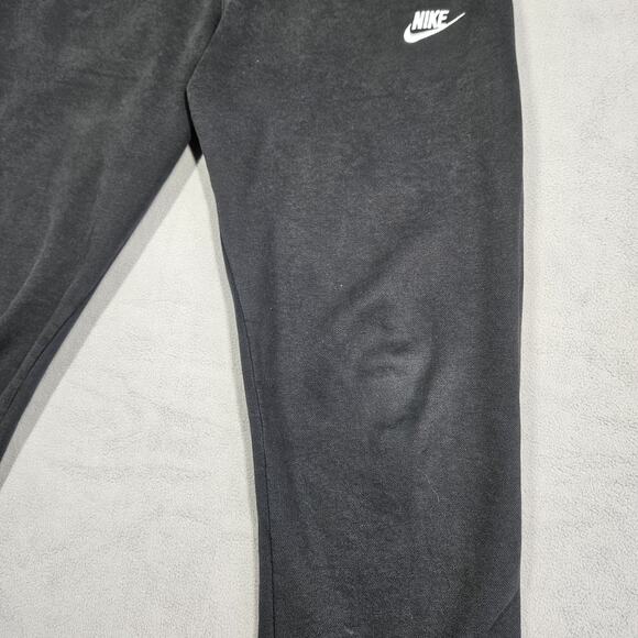 Nike Sweatpants Mens Small Fleece Cotton Lounge Comfy Cozy Black Worn Distressed - Picture 3 of 16